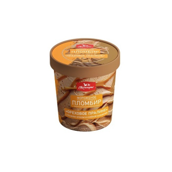 Мороженое пломбир Свитлогорье 330г Ореховое пралине БЗМЖ