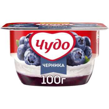 Десерт творожный Чудо 100г 4,2% Черника