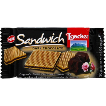 Вафли Лоакер 25г с горьким шоколадным кремом