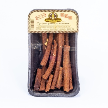Сухарики ржаные с чесноком Сухари-Гренки Знаковые 120г